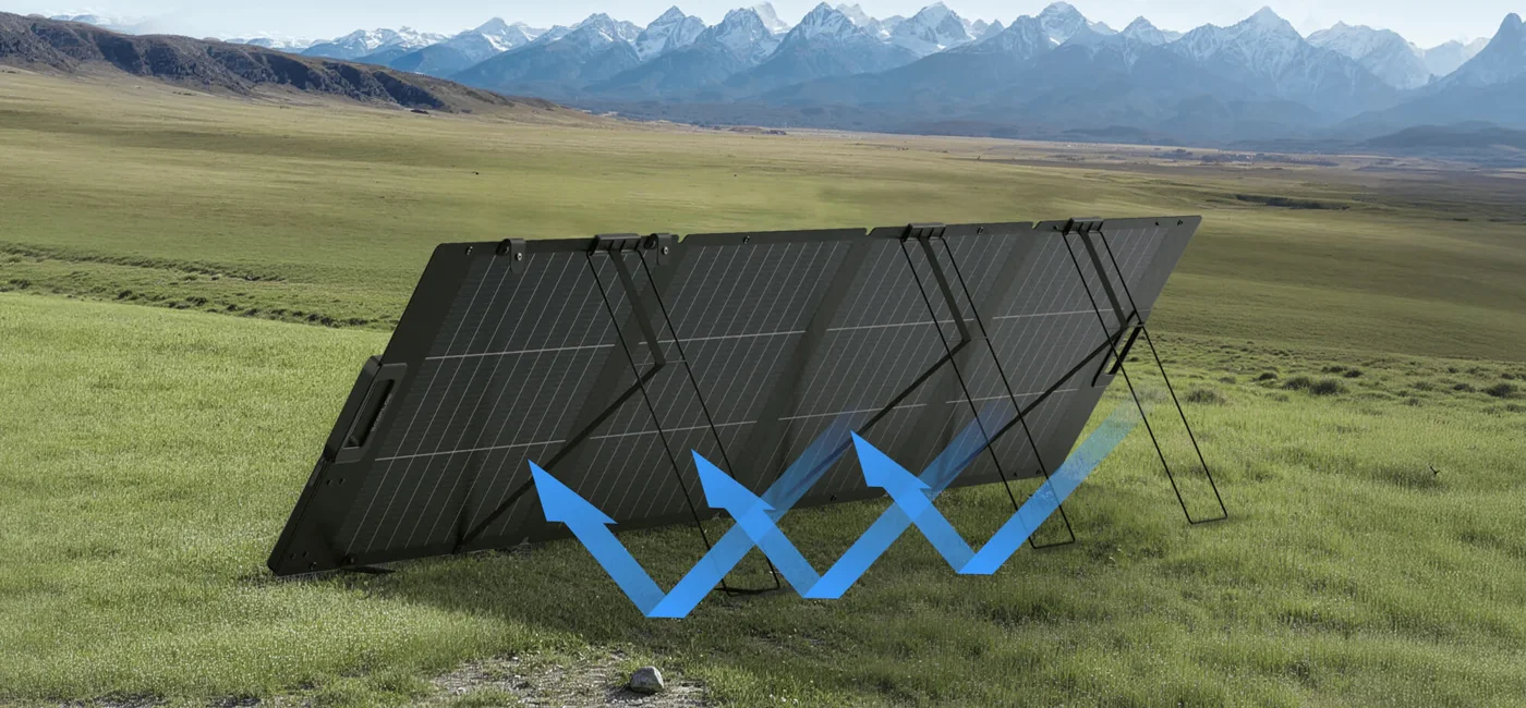 Cолнечная панель складная облегченная двусторонняя EcoFlow 220 Вт — материал 4